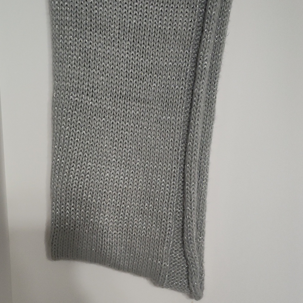 BCBGeneration Grey Mist Metallic Chunky Knit Infinity Loop Scarf - Picture 1 of 7
